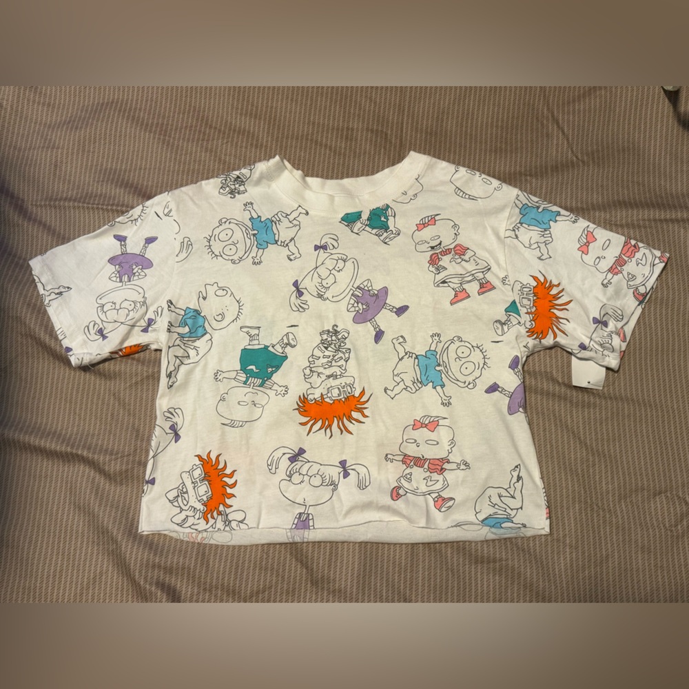 Nickelodeon Retro Vintage Rugrats Graphic Crop Tee